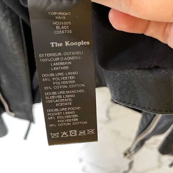 NEW The Kooples Lightweight Leather Moto Jacket - Picture 8 of 8